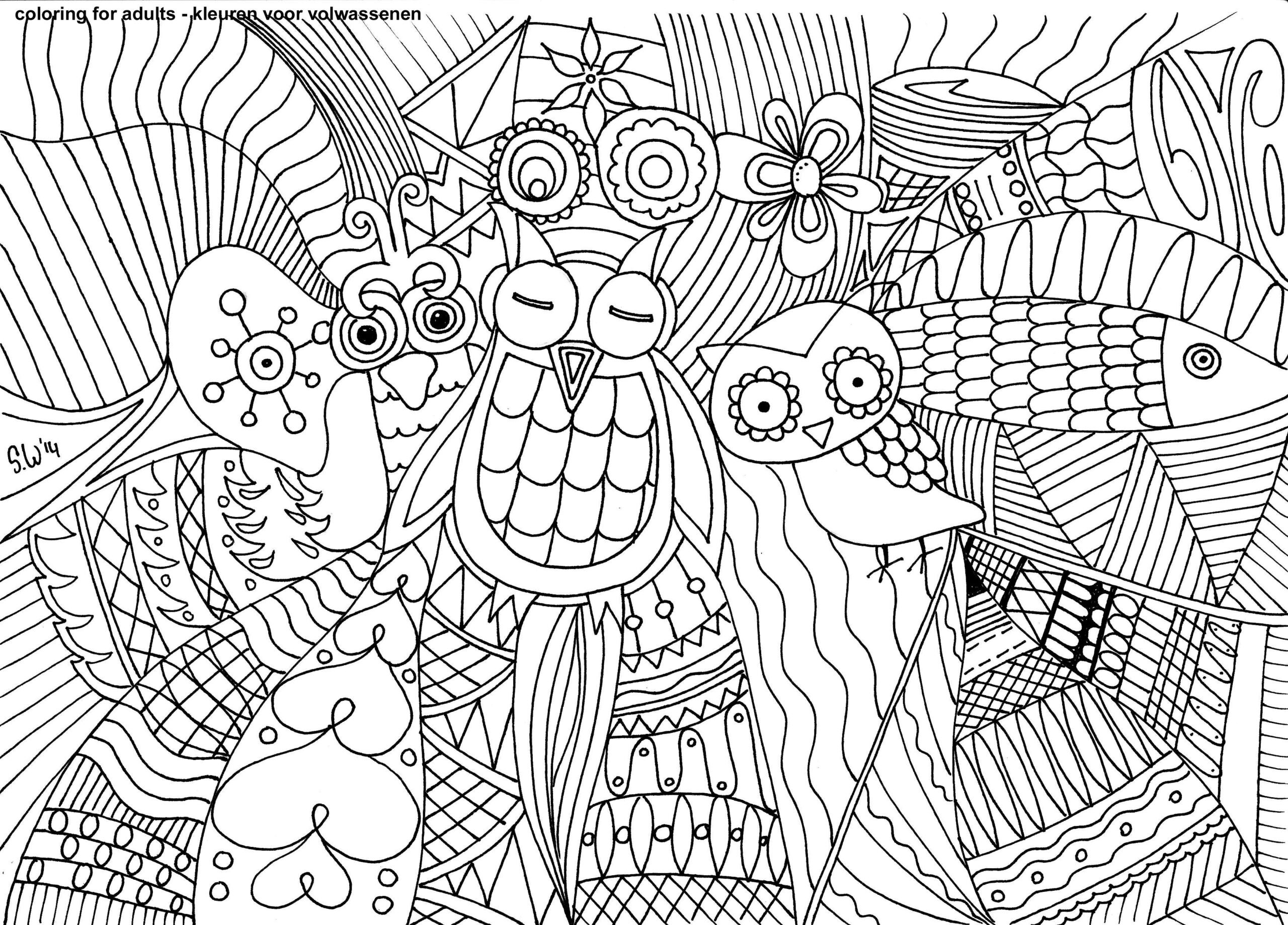 Coloring For Adults Kleuren Voor Volwassenen