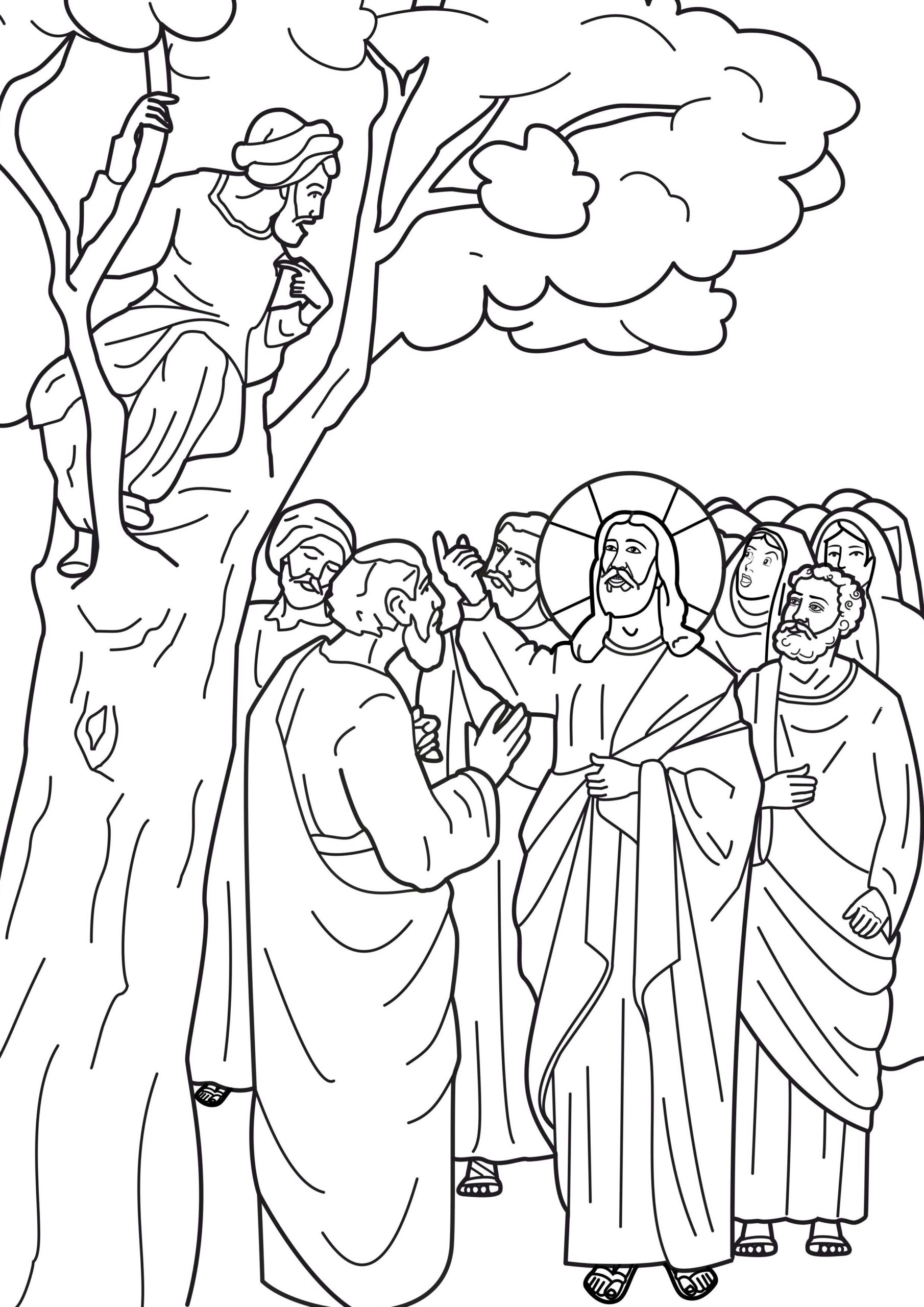 Coloring Free Printable Zacchaeus Coloring Page Story Of Zacchaeus Images And Photos Finder