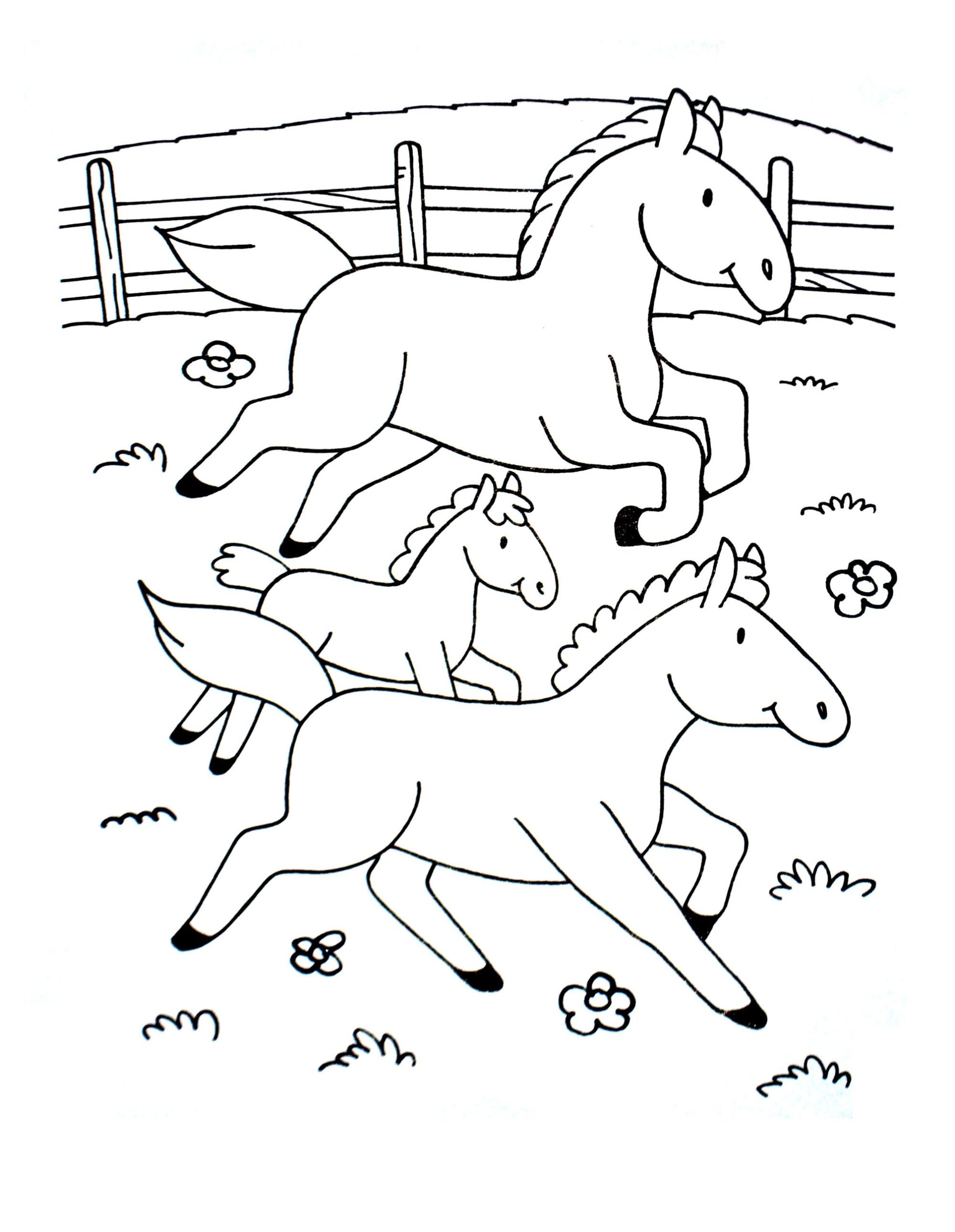 Coloring Horses For Kids To Print Horse Coloring Pages For Kids