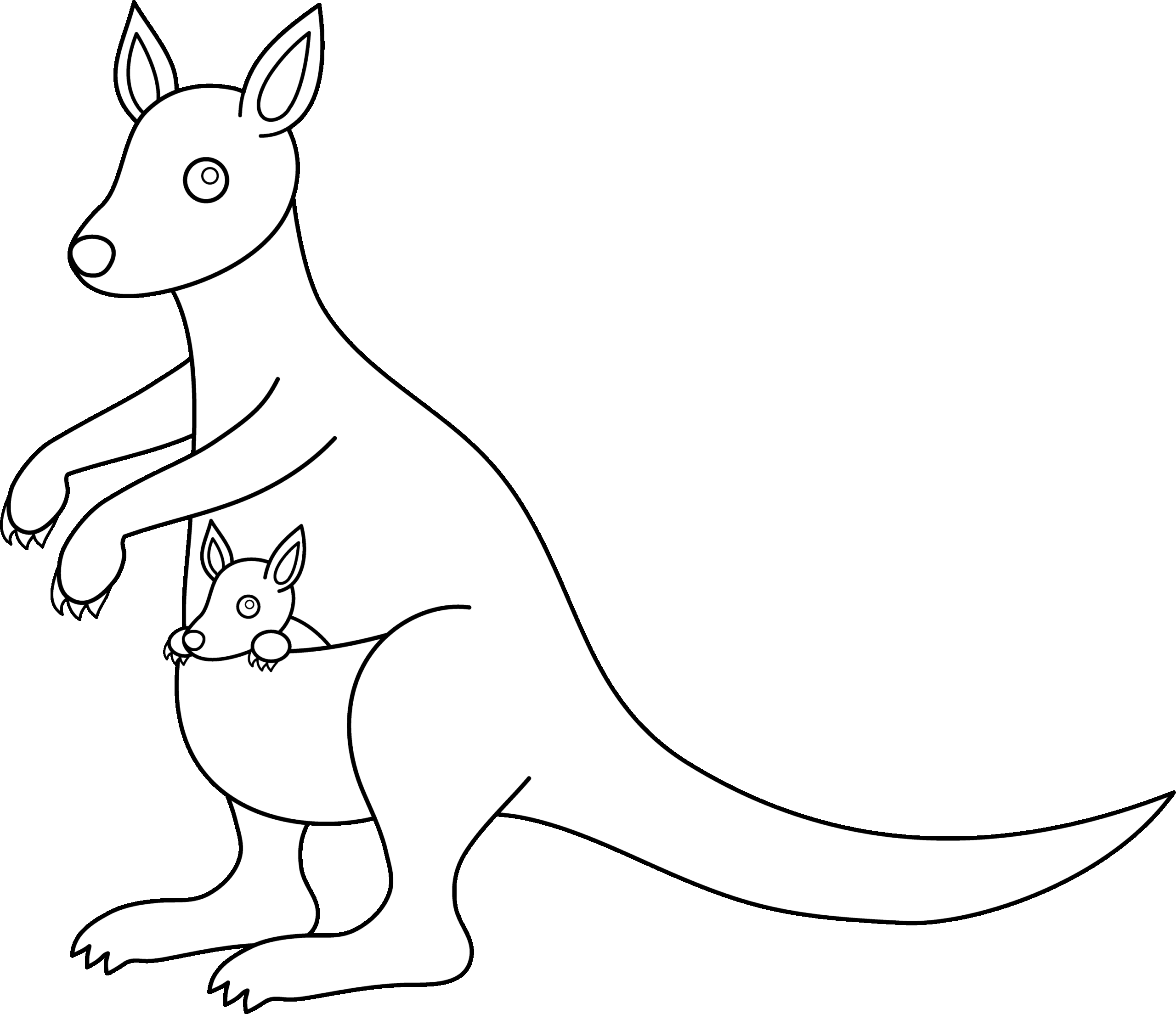 Coloring Kangaroo Coloring Face Coloring Pages