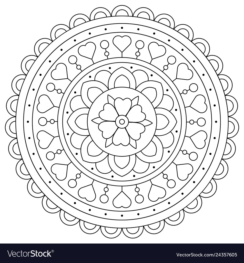 Coloring Page Black And White Royalty Free Vector Image