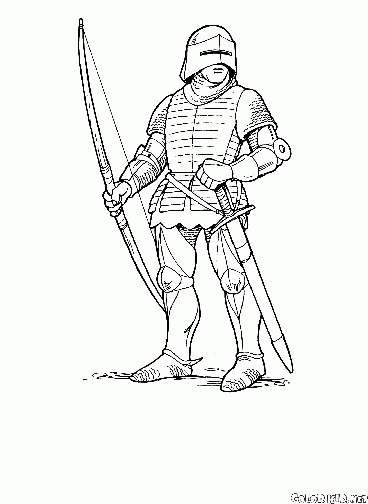Coloring Page Knight Crusade