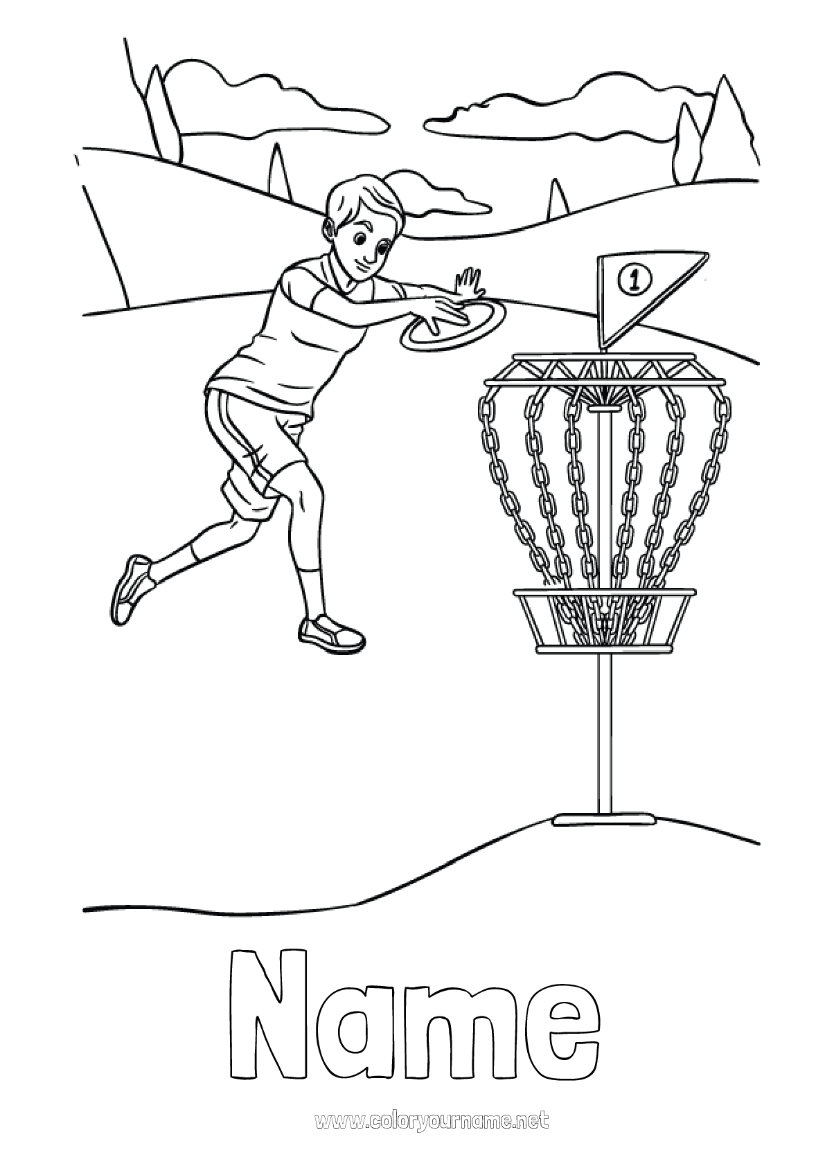 Coloring Page No 2464 Sport Other Sports Ultimate Frisbee