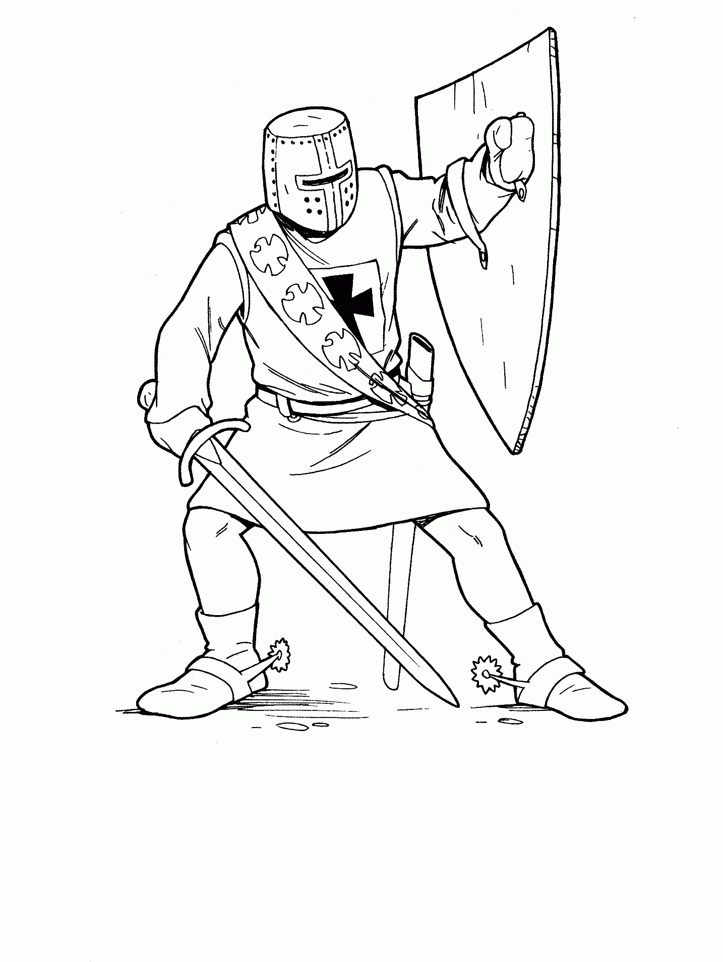 Coloring Page Noble Knight