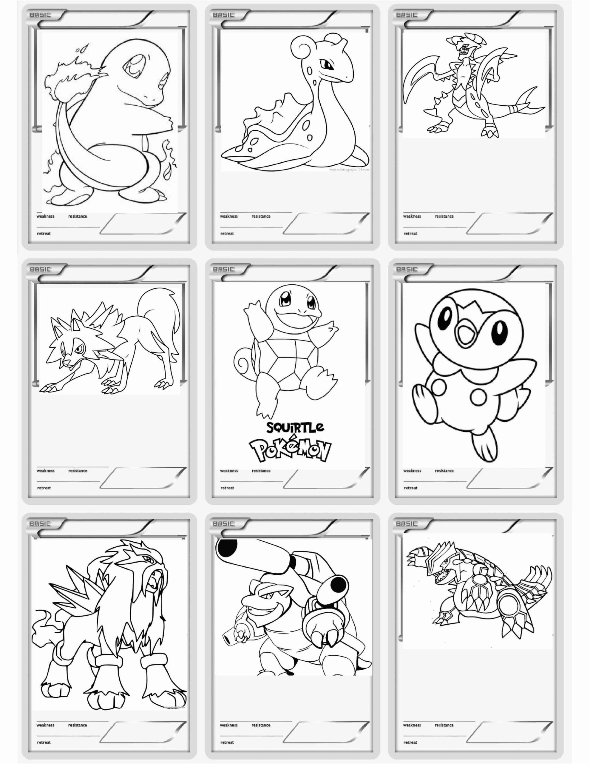 Coloring Page Of A Pokemon Card Pokemon Drawing Easy