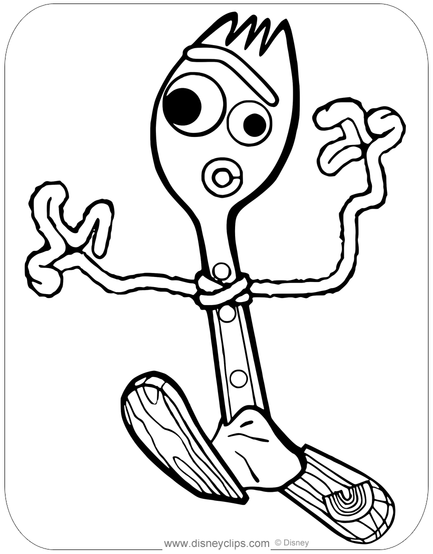 Coloring Page Of Forky From Toy Story 4 Toystory4 Forky Coloringpages Toy Story Coloring