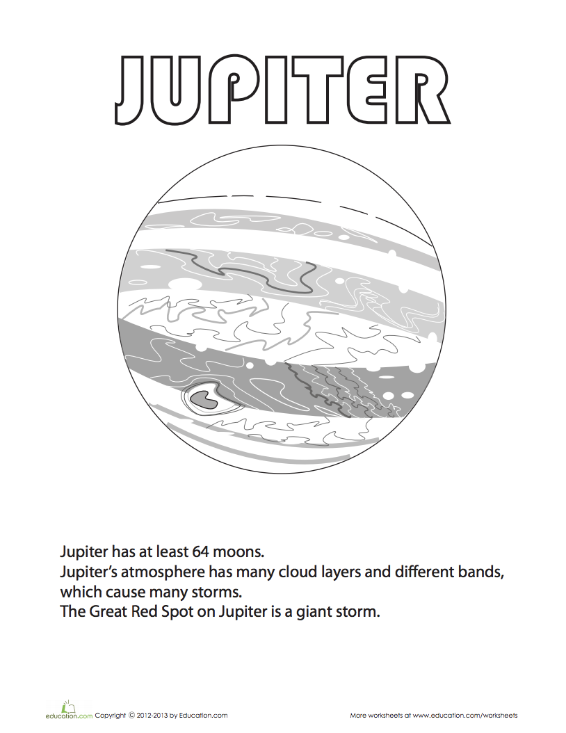 Coloring Page Of Jupiter