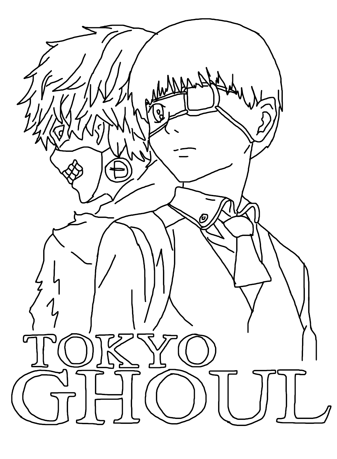 Coloring Page Tokyo Ghoul Free Printable Coloring Pages