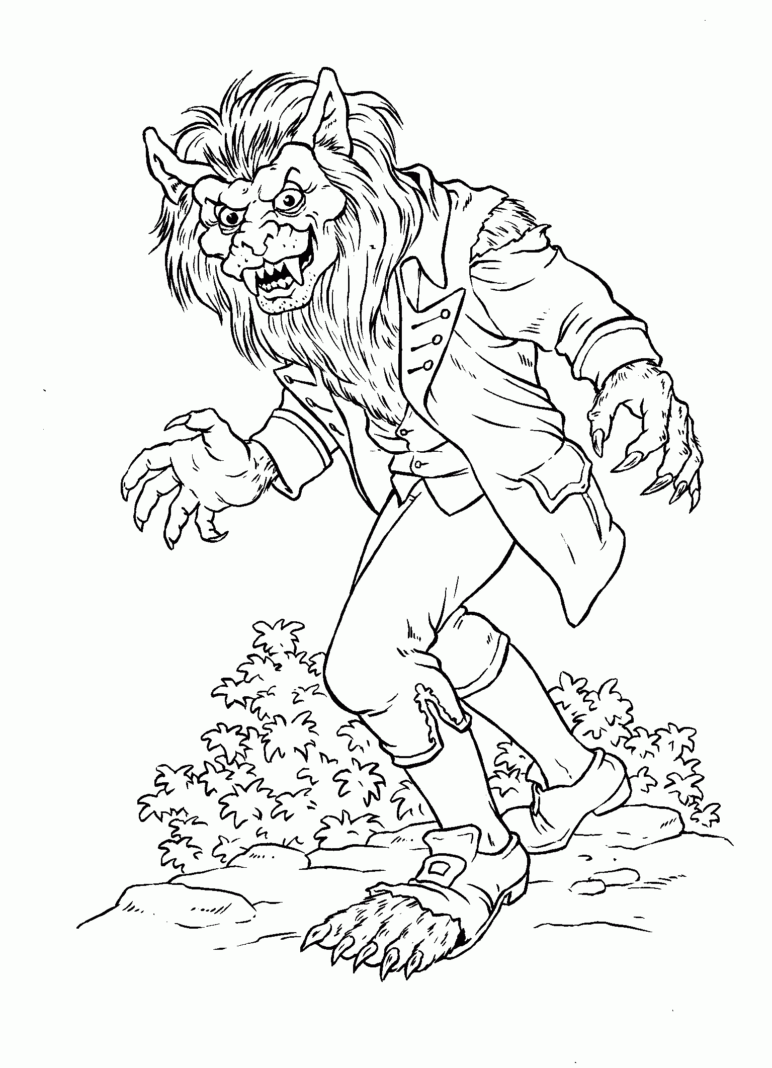 Coloring Page Werewolf