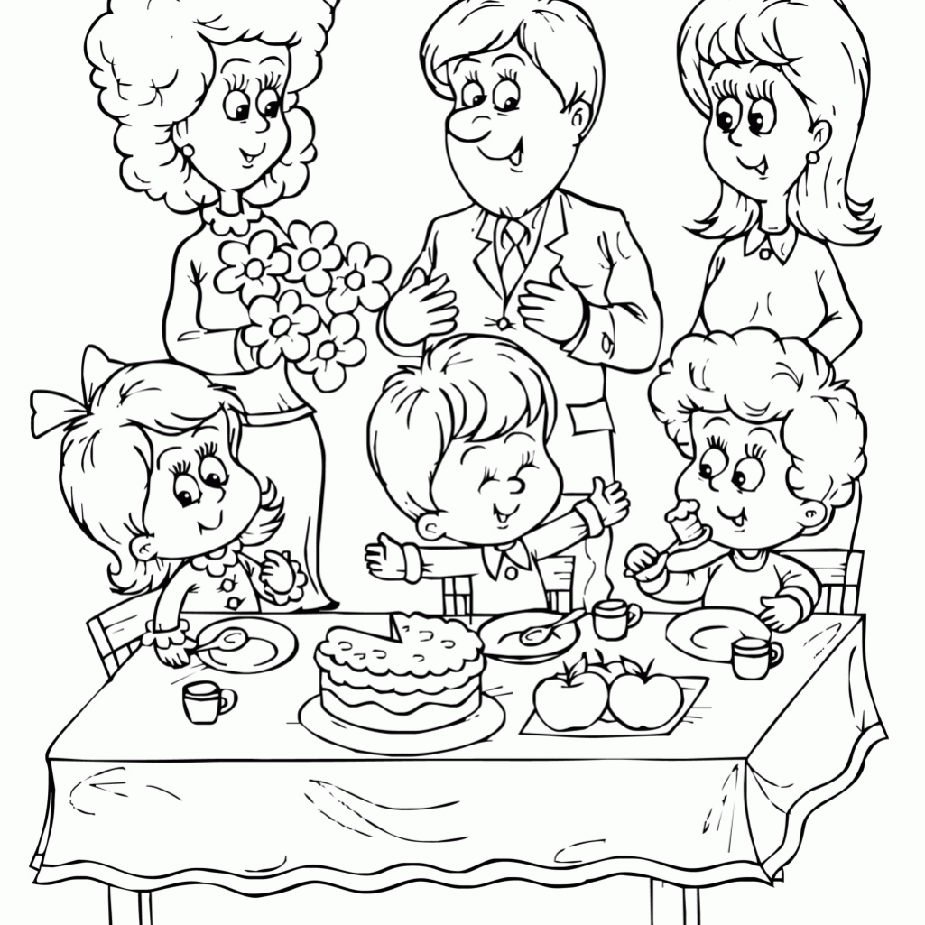 Coloring Pages Birthday Party Coloring Home