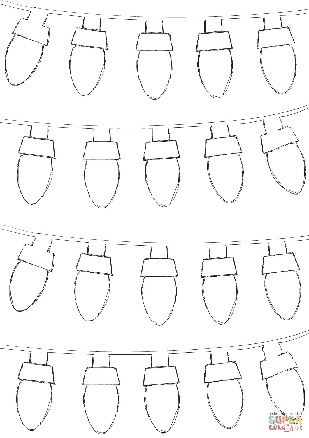 Coloring Pages Christmas Light Bulbs Bellajapapu