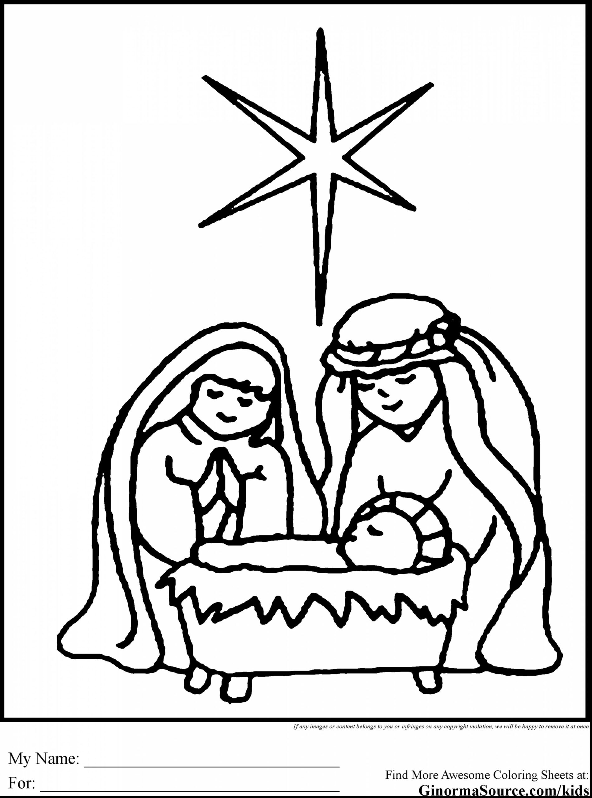 Christmas Coloring Pages Nativity