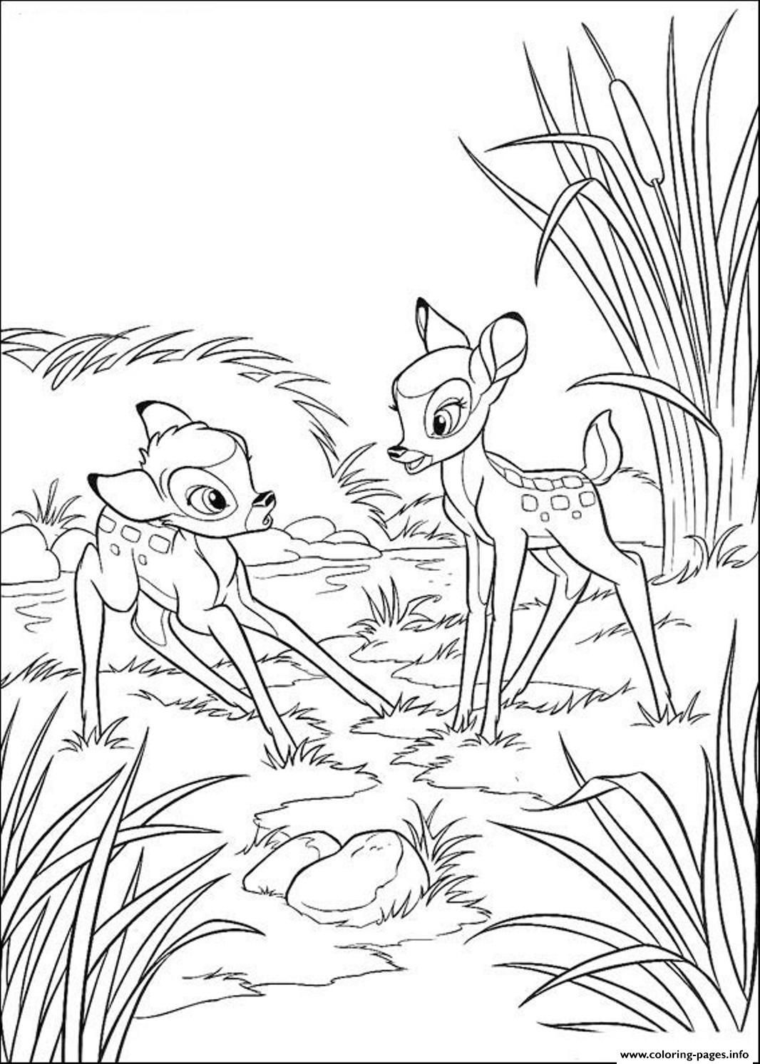 Coloring Pages Disney Bambi 73 SVG File Cut Cricut