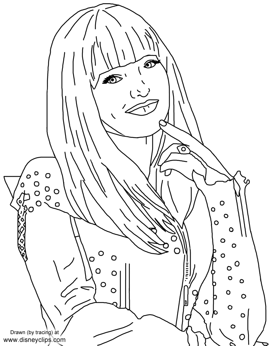 Coloring Pages Disney Descendants Modern Creative Ideas