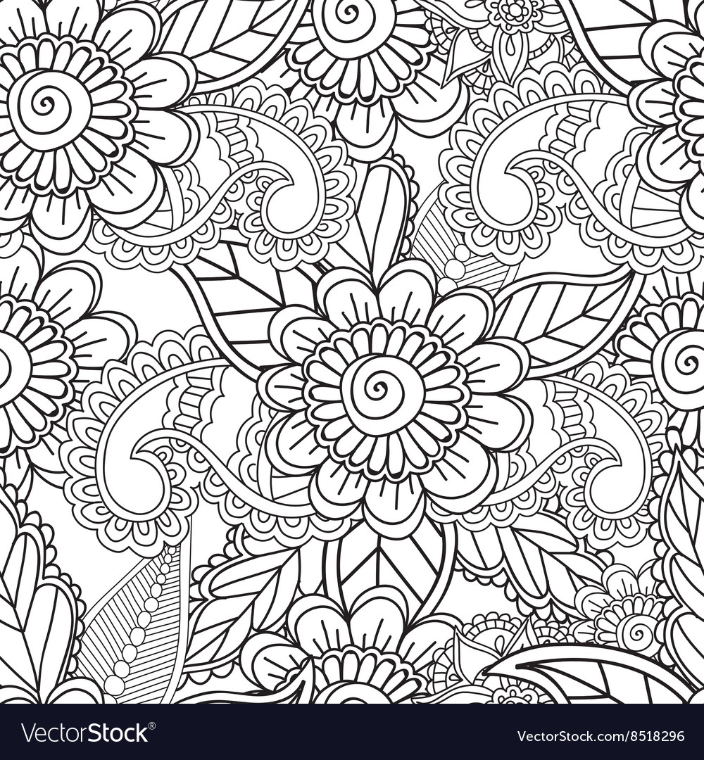 Mehndi Coloring Pages Printable