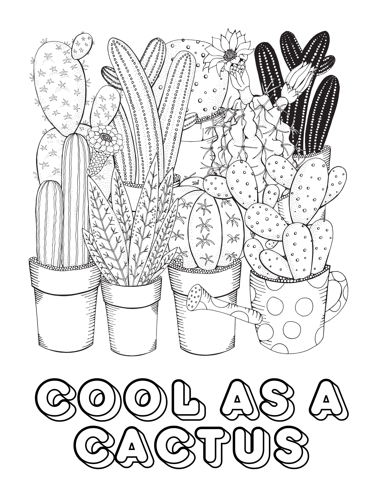Coloring Pages For Cacti