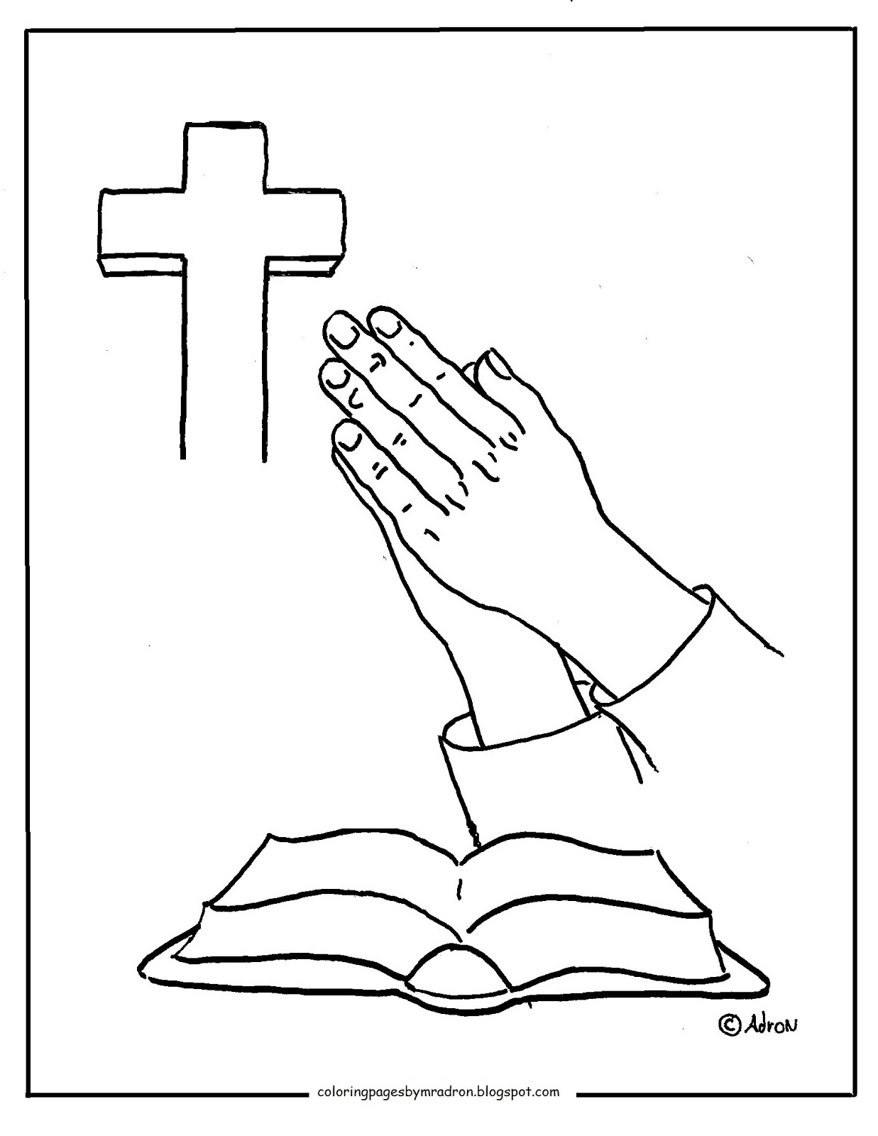 Coloring Pages For Kids By Mr Adron Free Printable Coloring Page Of Praying Hands