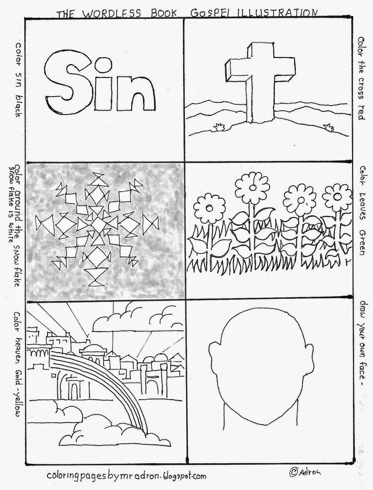 Coloring Pages For Kids By Mr Adron Wordless Book Gospel Coloring Page Free