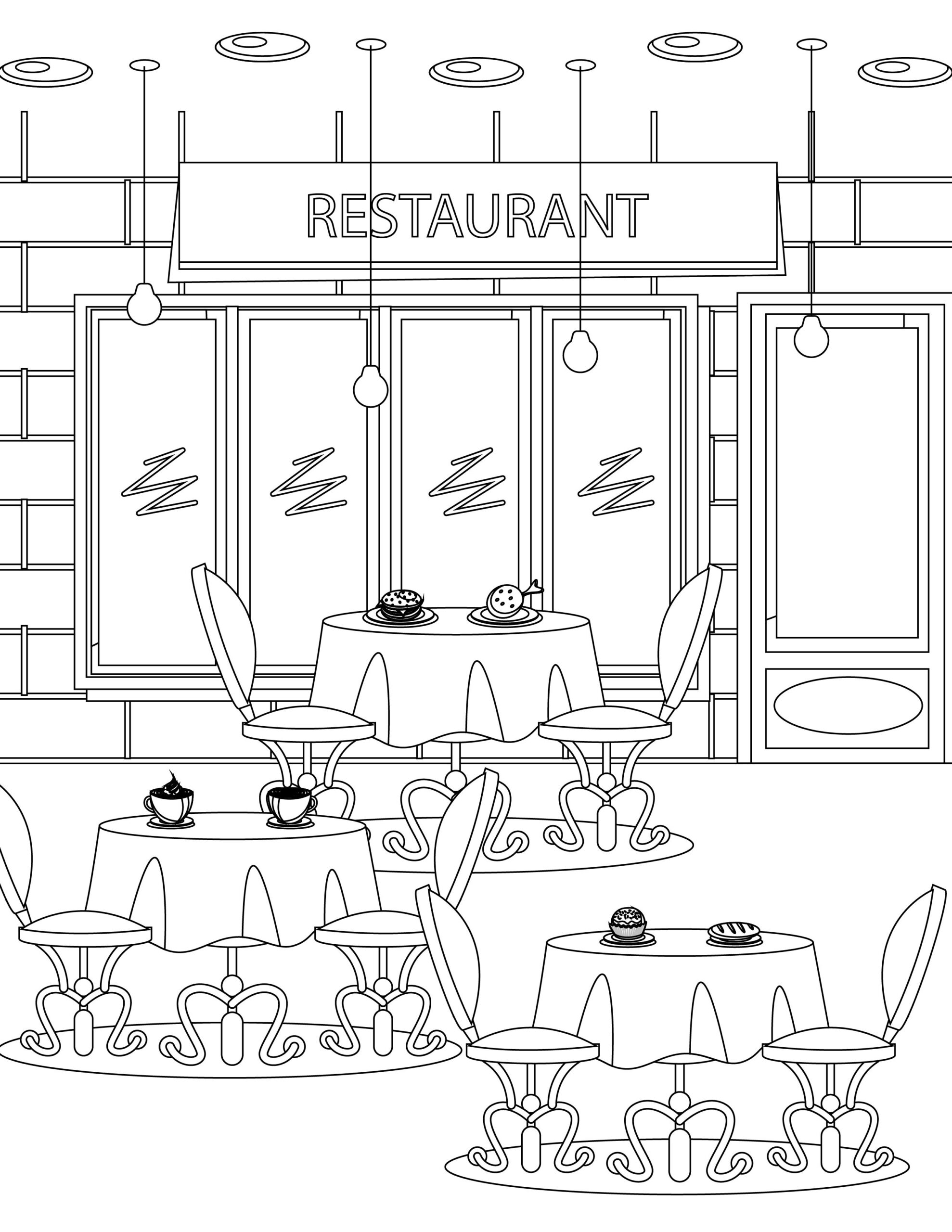 Coloring Pages For Restaurants TISC