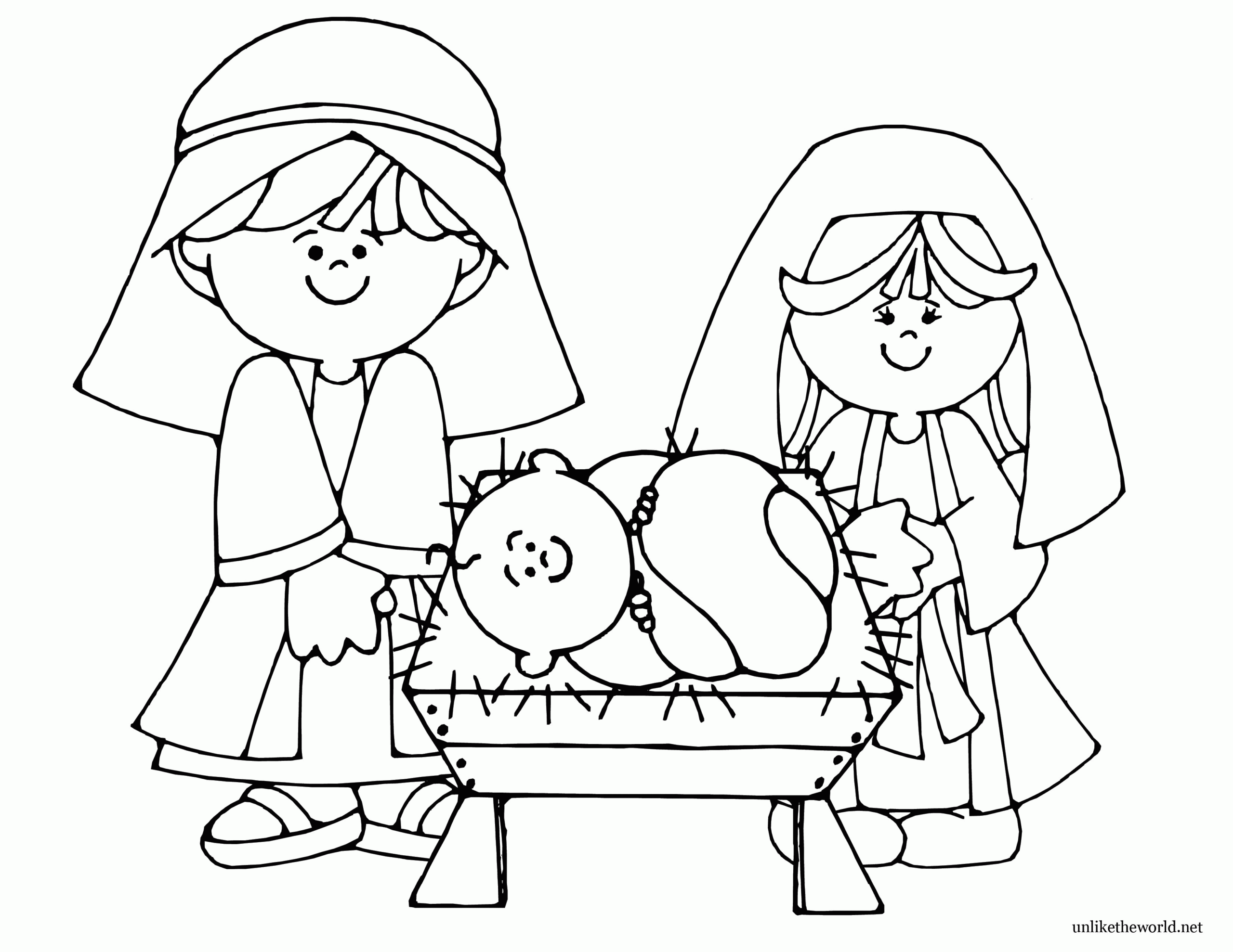 Coloring Pages For The Nativity Coloring Home