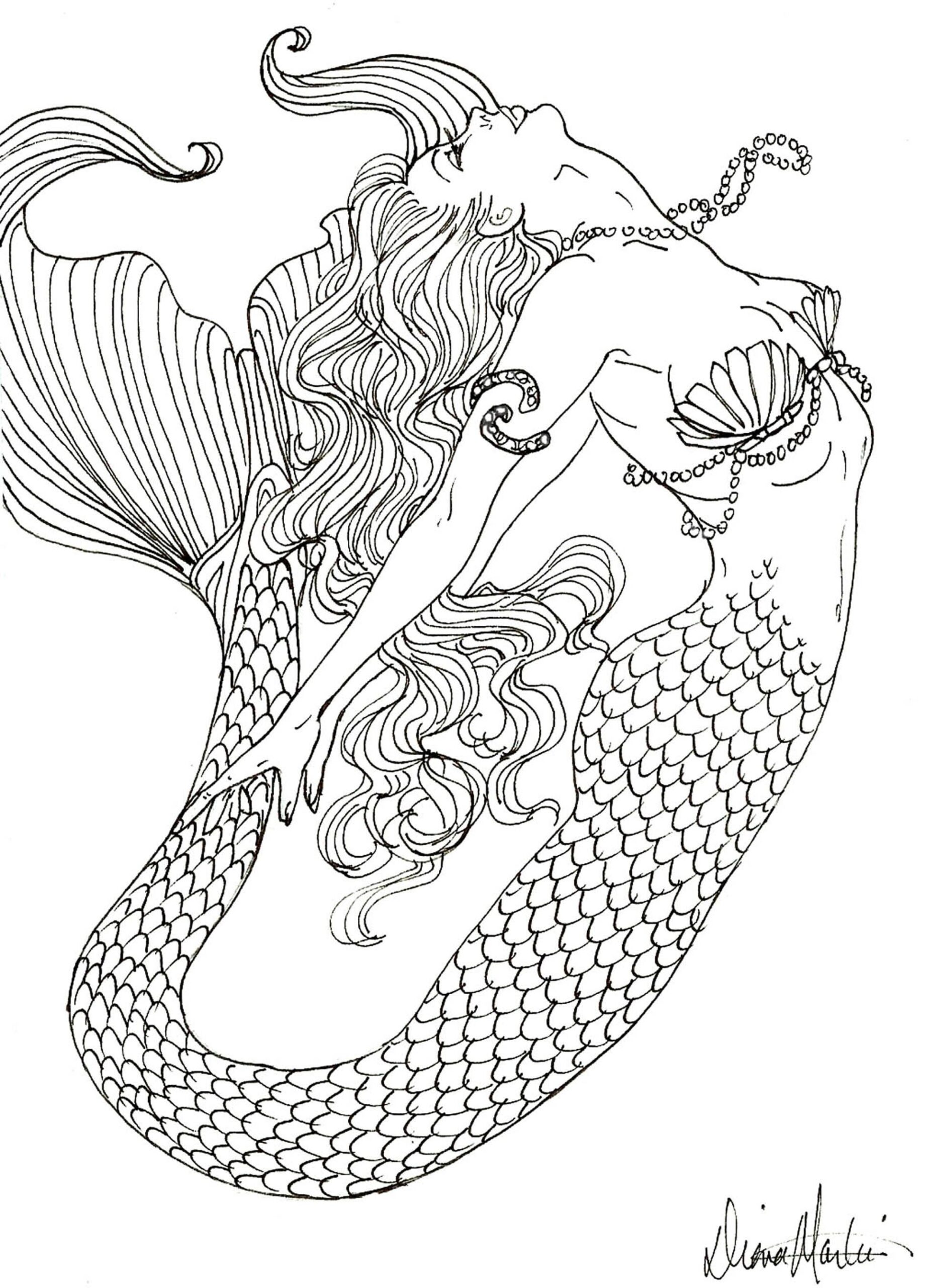 Mermaid Coloring Pages