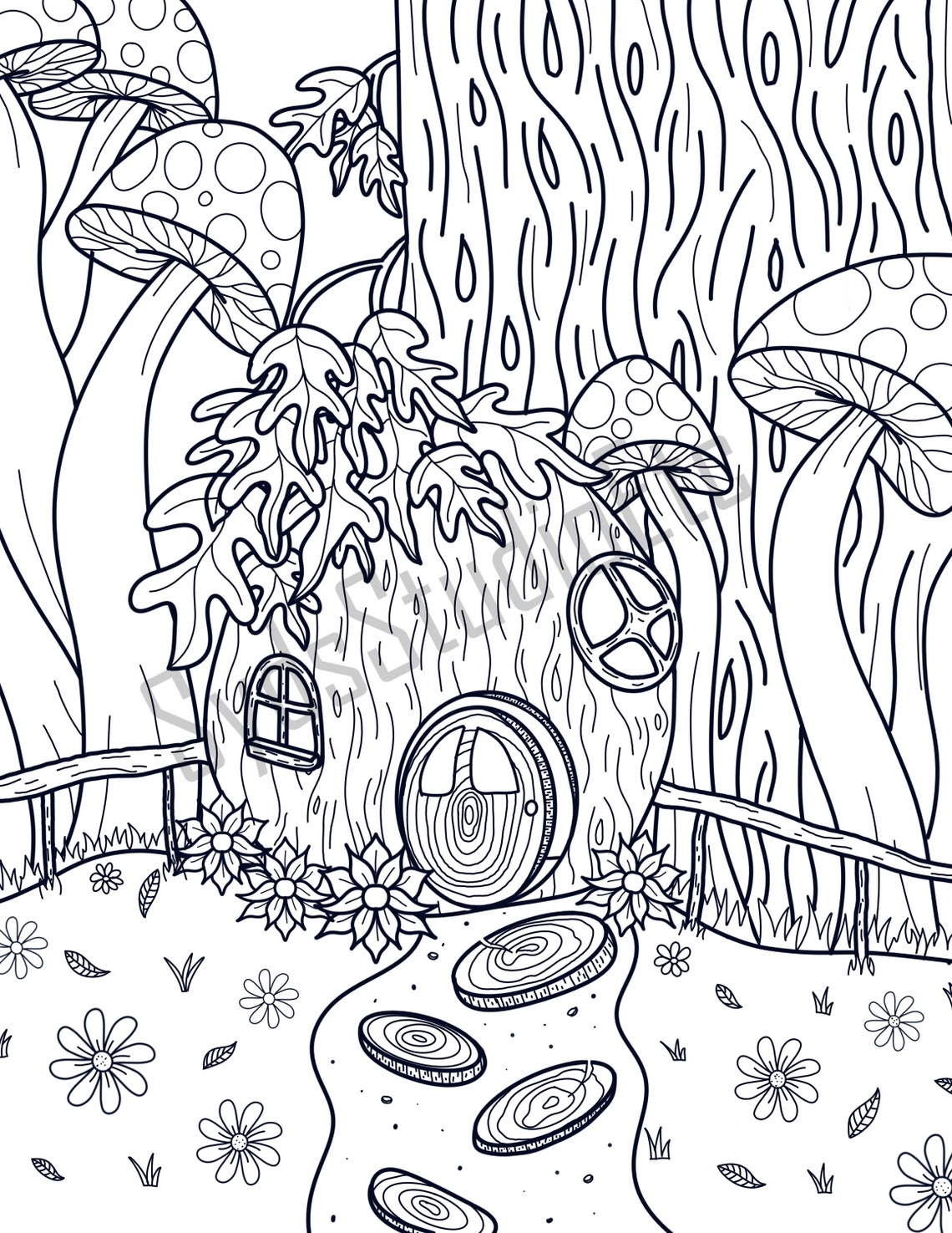 Coloring Pages Nature Adult Coloring Page Printable Etsy M Xico