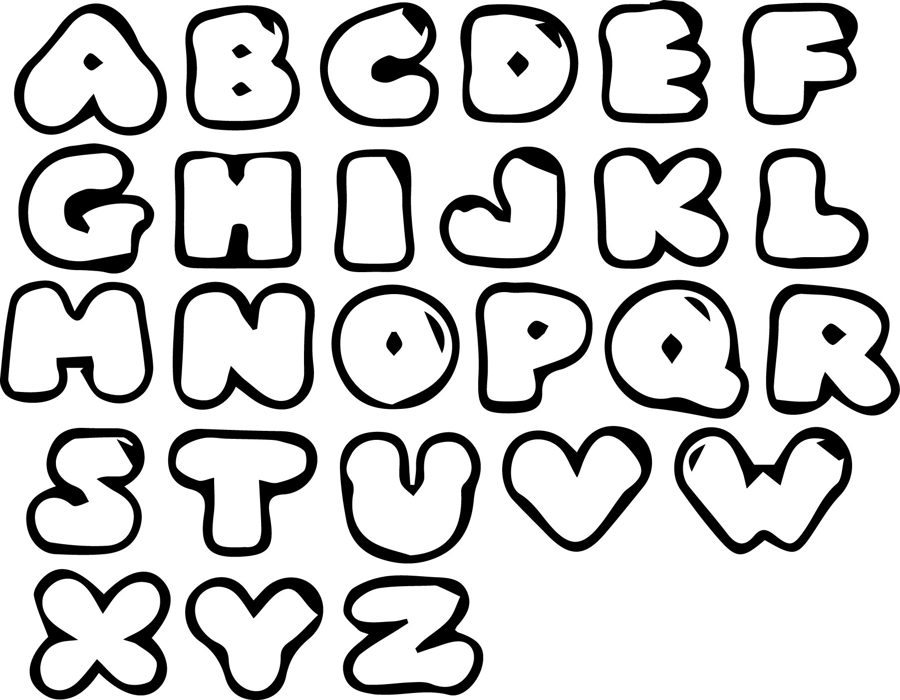 Coloring Pages Of Bubble Letters At GetColorings Free Printable Colorings Pages To Print