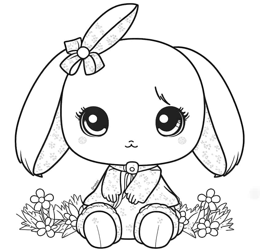 Coloring Pages Of Cute Bunnies