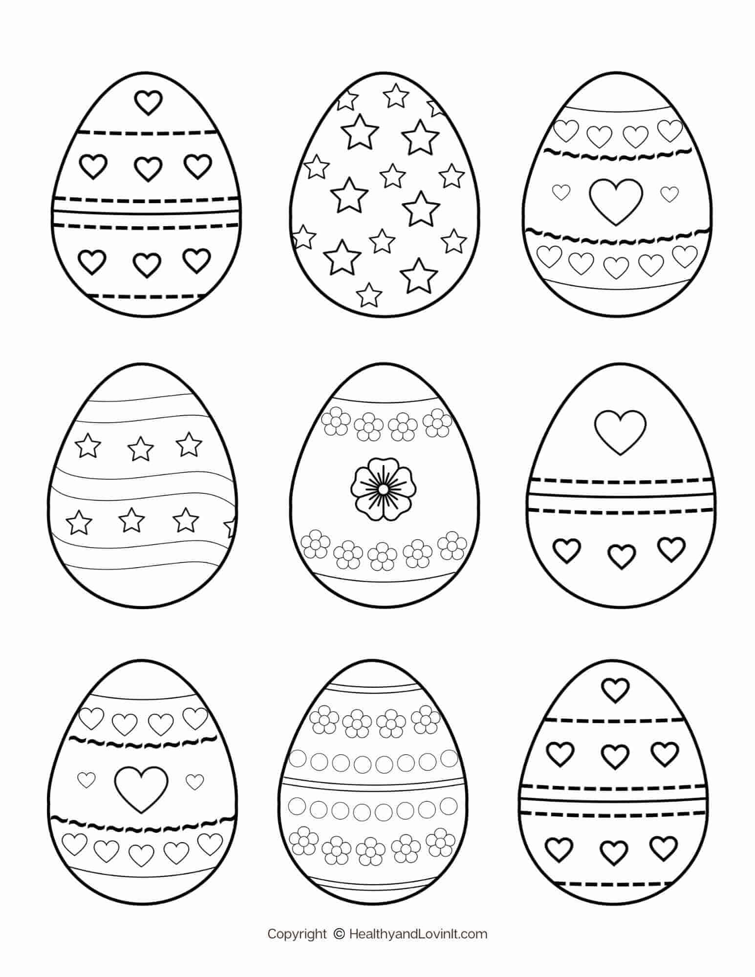 Easter Egg Coloring Pages