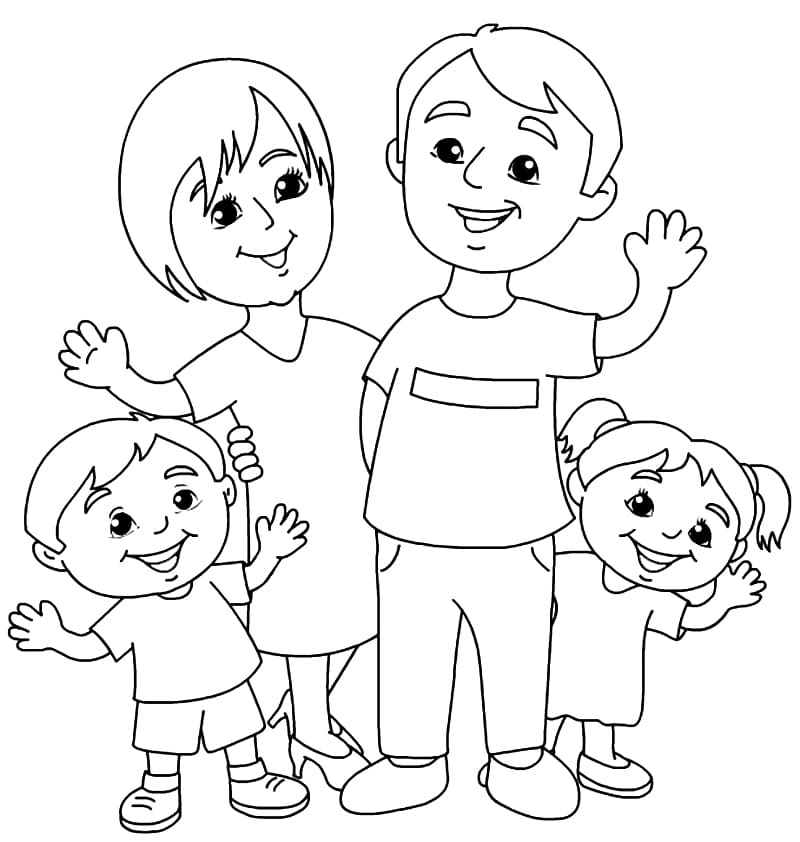 Family Coloring Pages