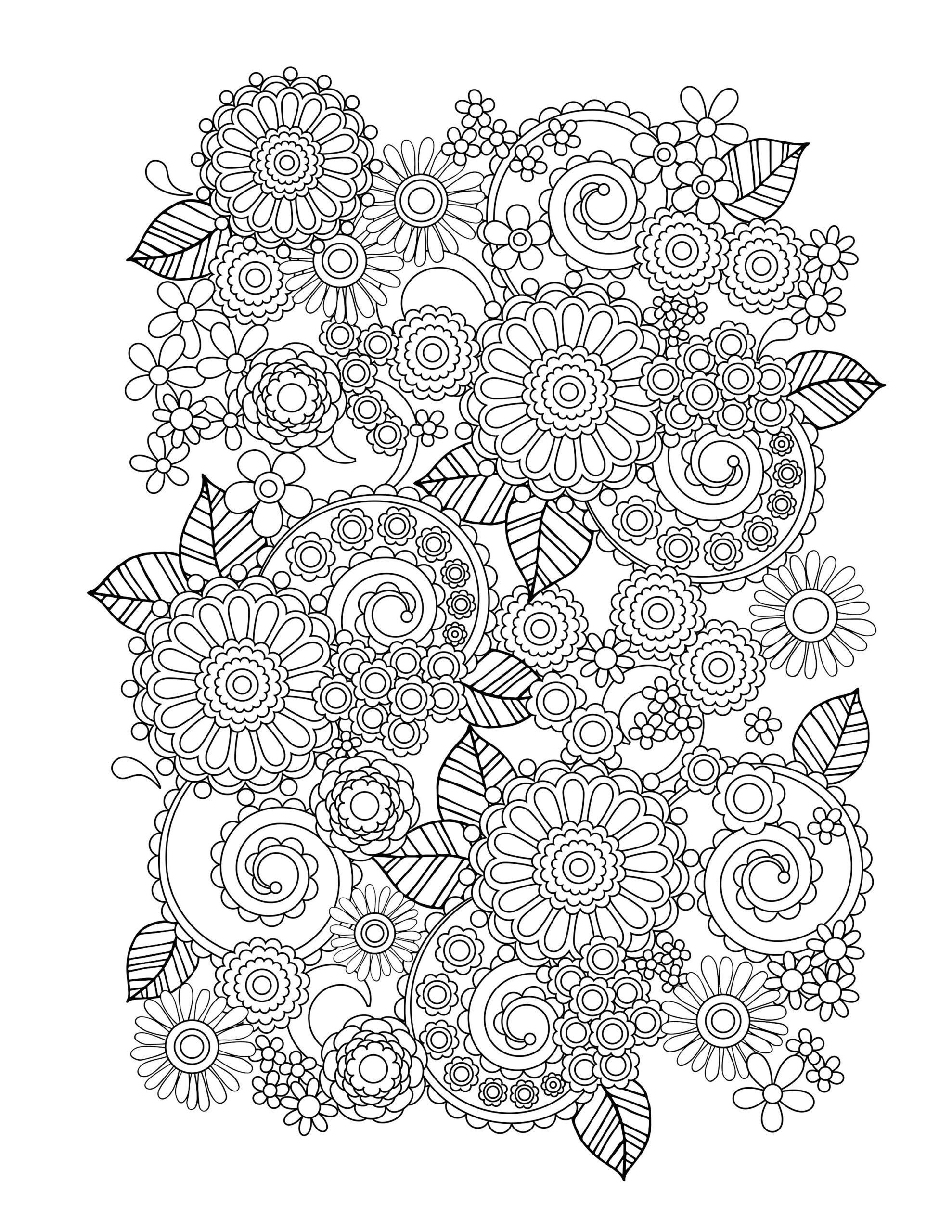 Coloring Pages Of Flowers Brigid Vonhagen