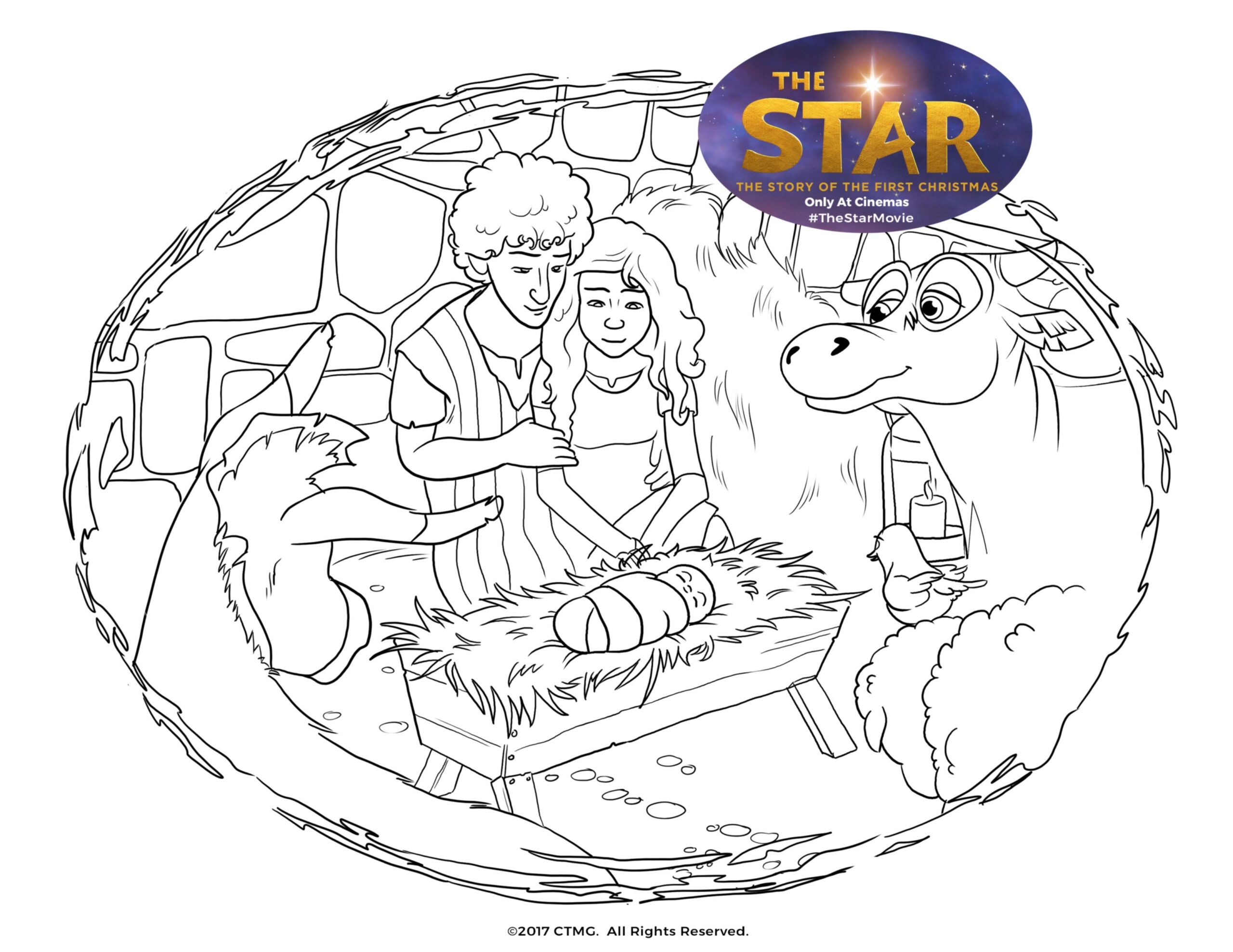 Coloring Pages Of The Christmas Movie The Star