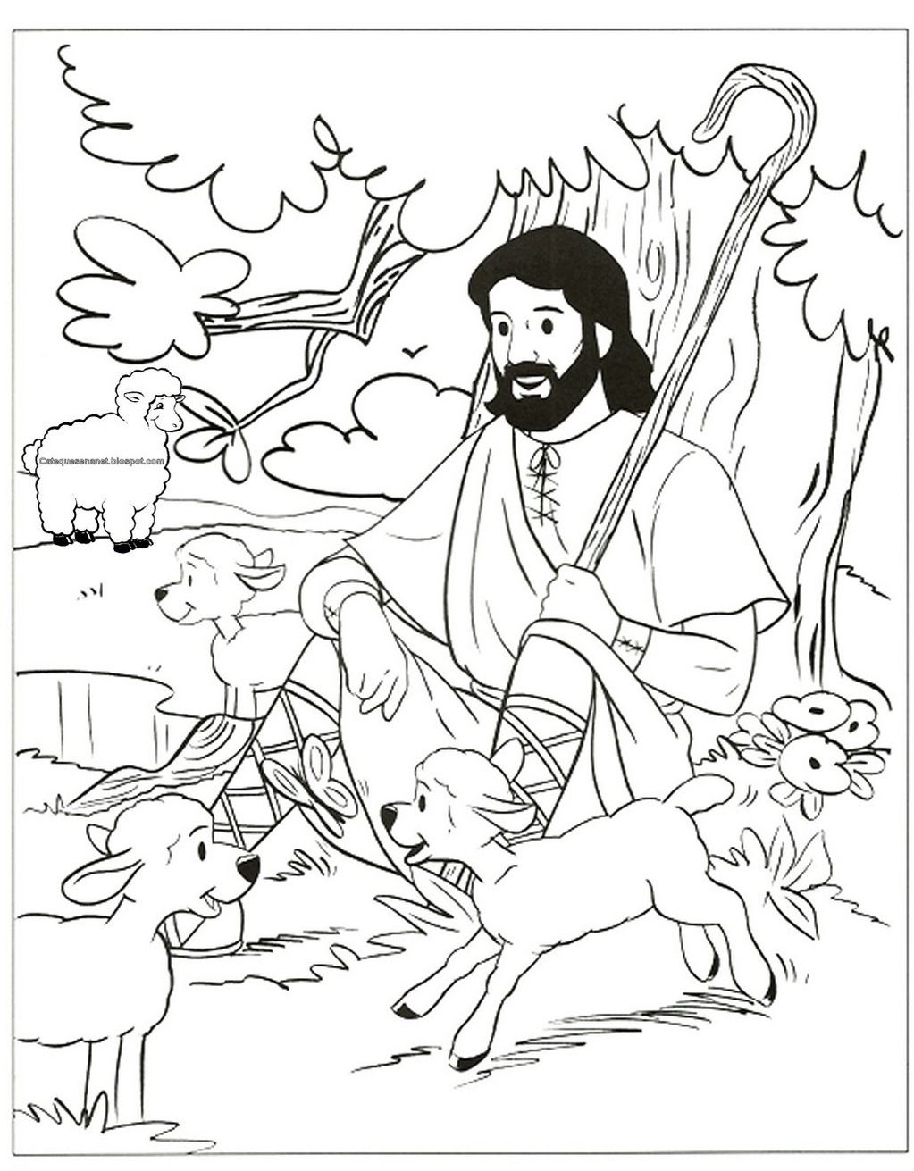 Coloring Pages Of The Lost Sheep Coloring Home