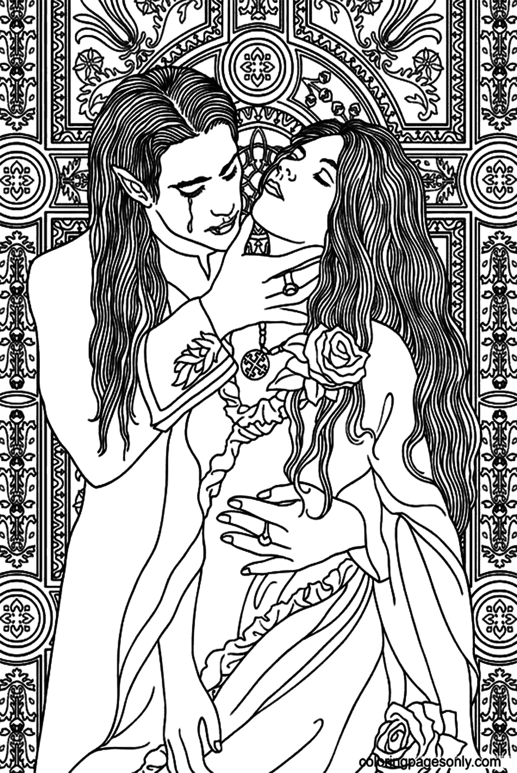 Vampire Coloring Pages For Adults