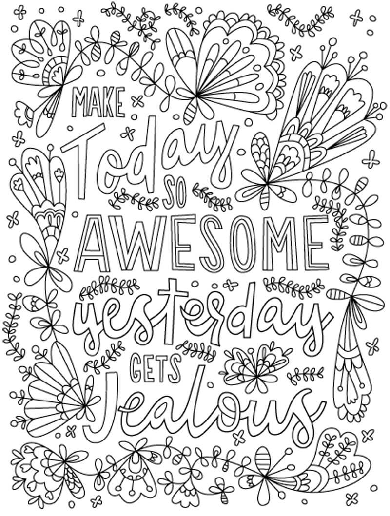Quotes And Sayings Coloring Pages
