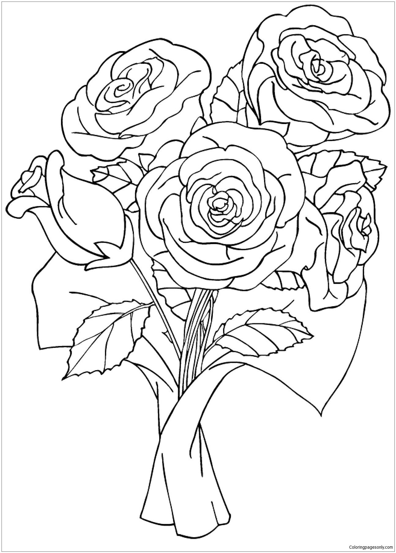 Rose Coloring Pages For Kids