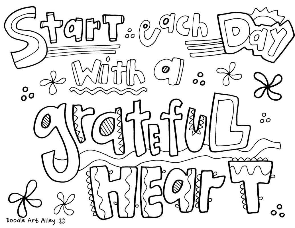 Being Thankful Coloring Pages