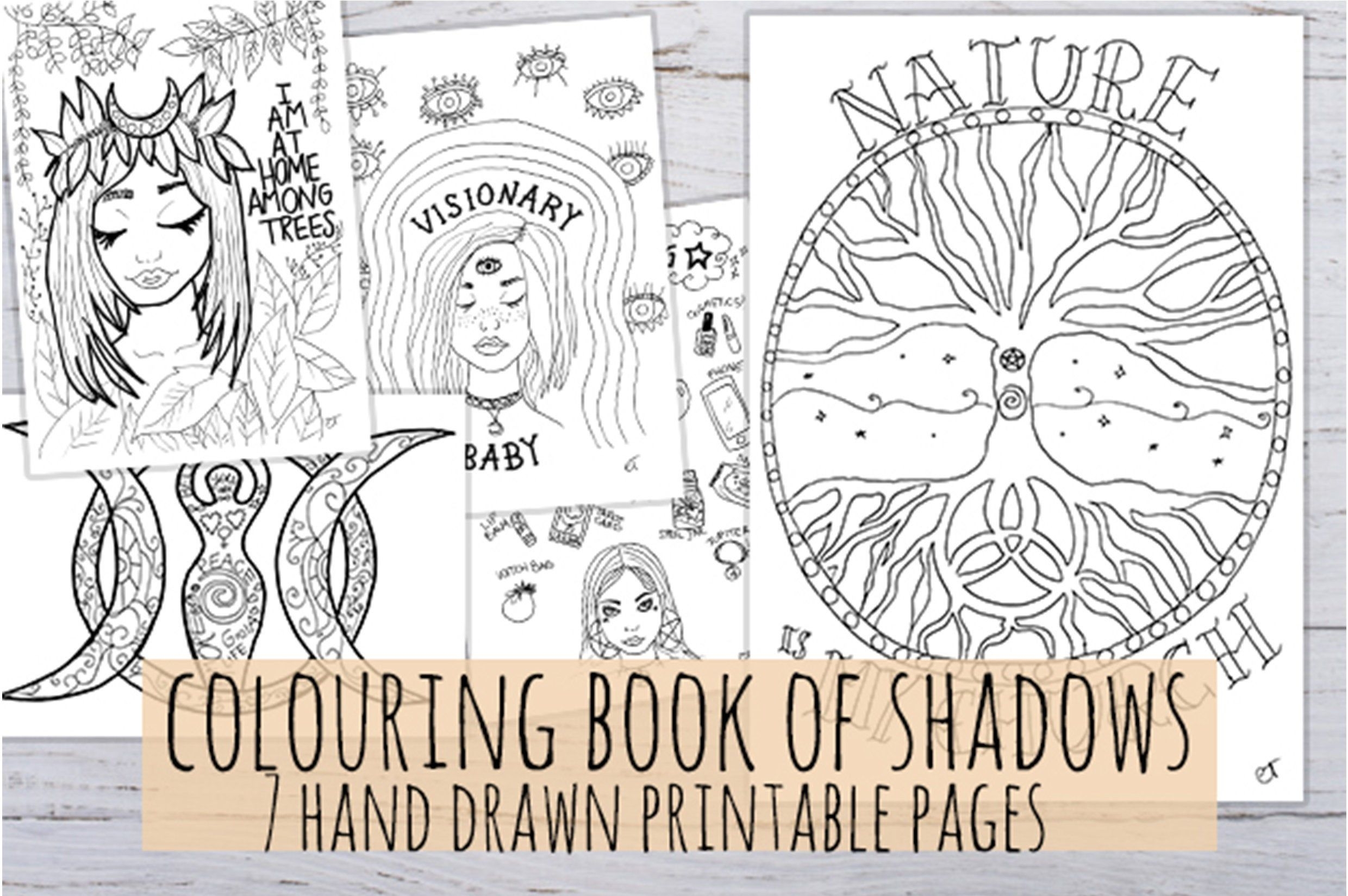 Colouring Pages Coloring Books Wiccan Rede Filofax Personal Custom Cat Grimoire Book Of