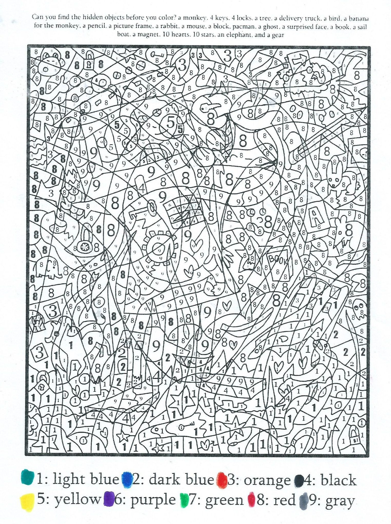 Cool Adult Color By Number Color By Number Printable Printable Numbers Color By Numbers