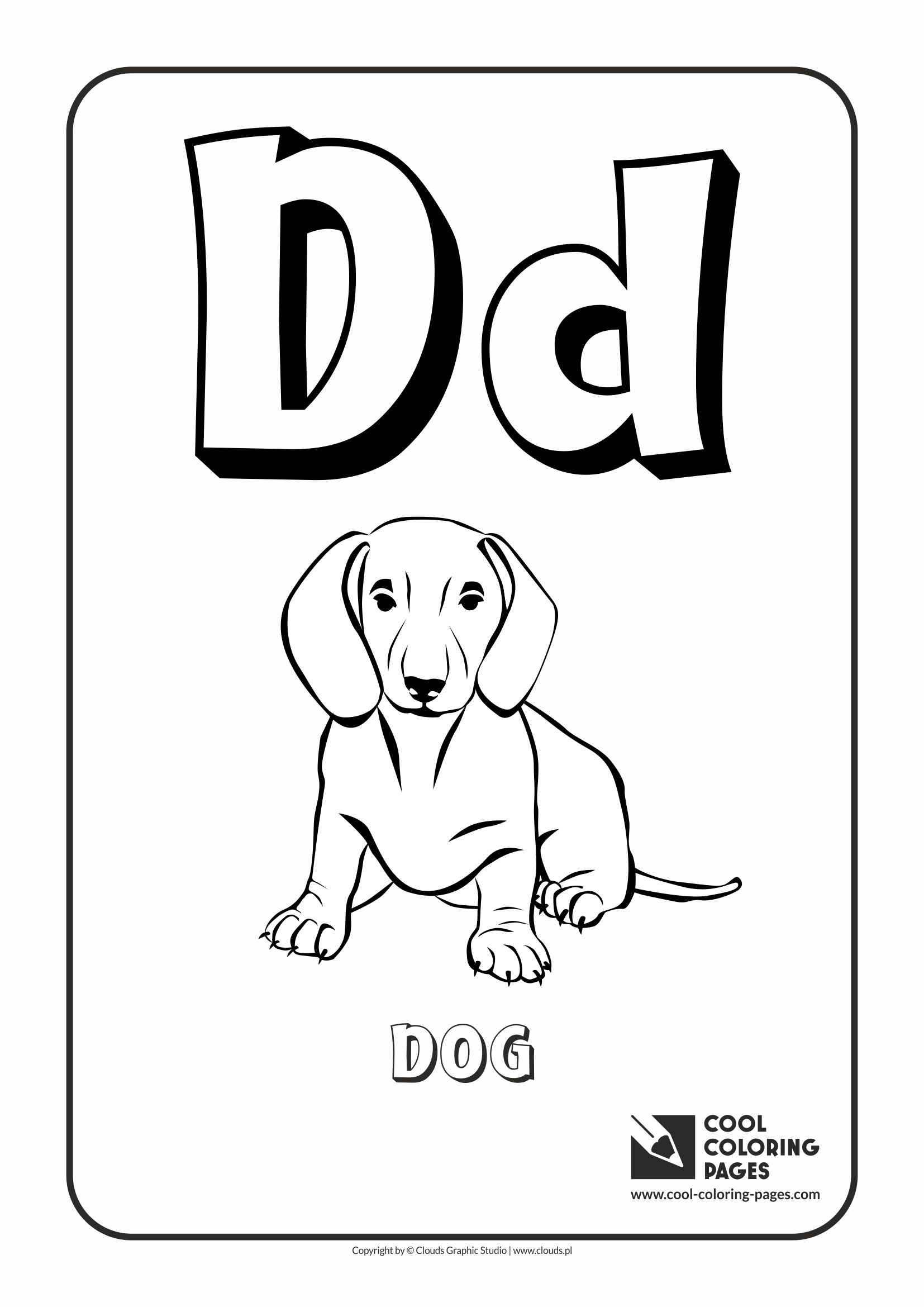 Letter D Coloring Pages
