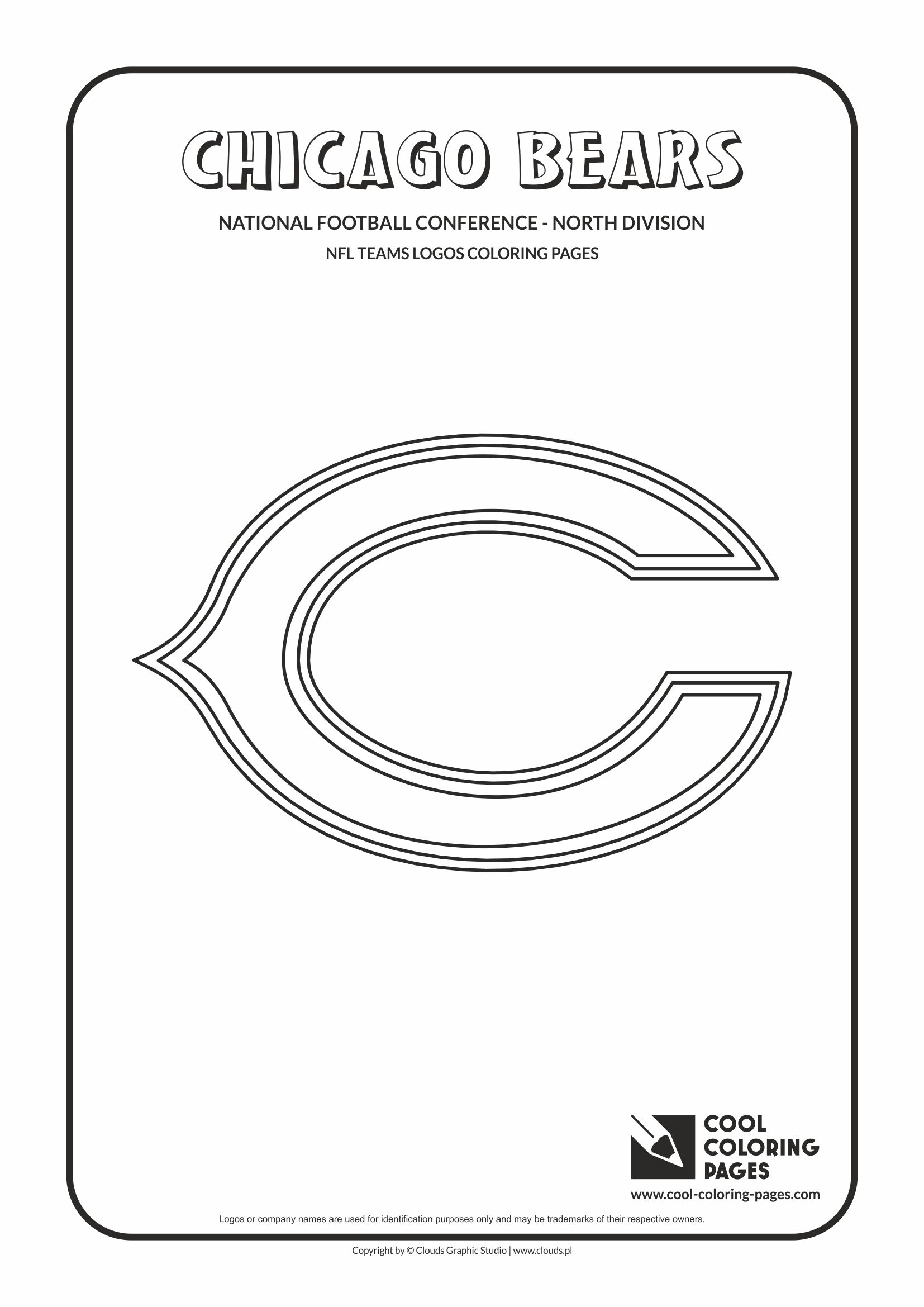 Cool Coloring Pages Chicago Bears NFL American Football Teams Logos Coloring Pages Cool
