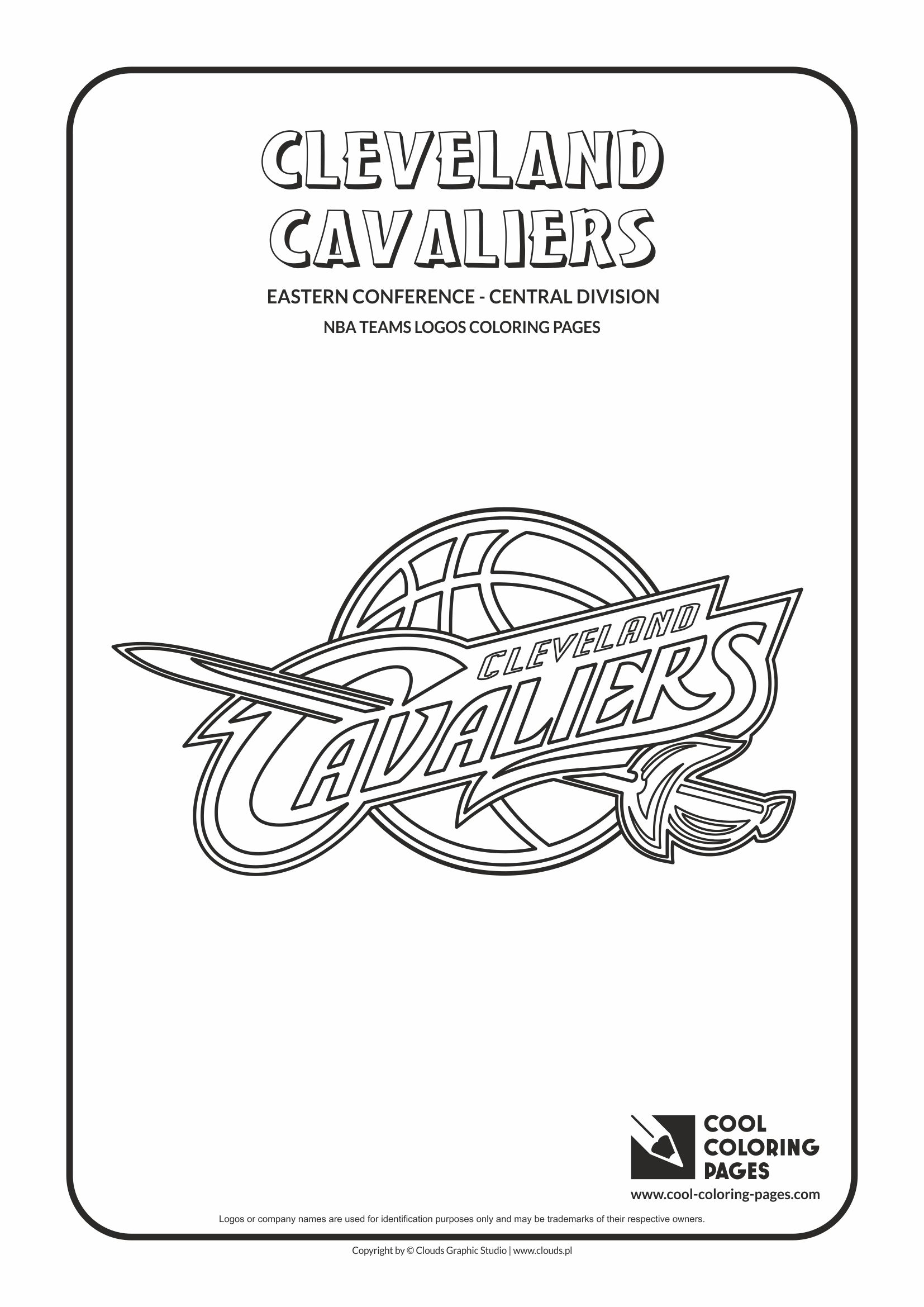 Cool Coloring Pages Cleveland Cavaliers NBA Basketball Teams Logos Coloring Pages Cool