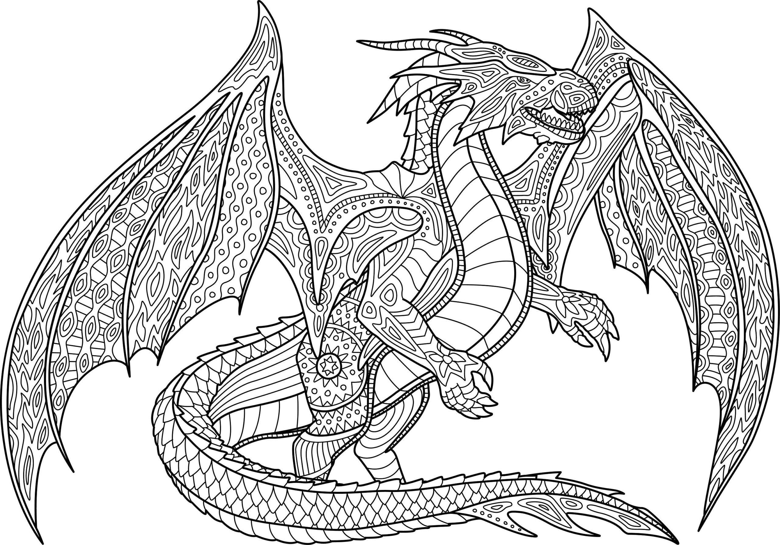 Cool Dragon Coloring Pages