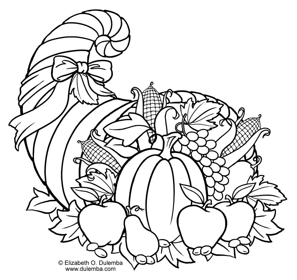 Cornucopia Coloring Page Thanksgiving Coloring Pages Cornucopia Coloring Page Fall Coloring