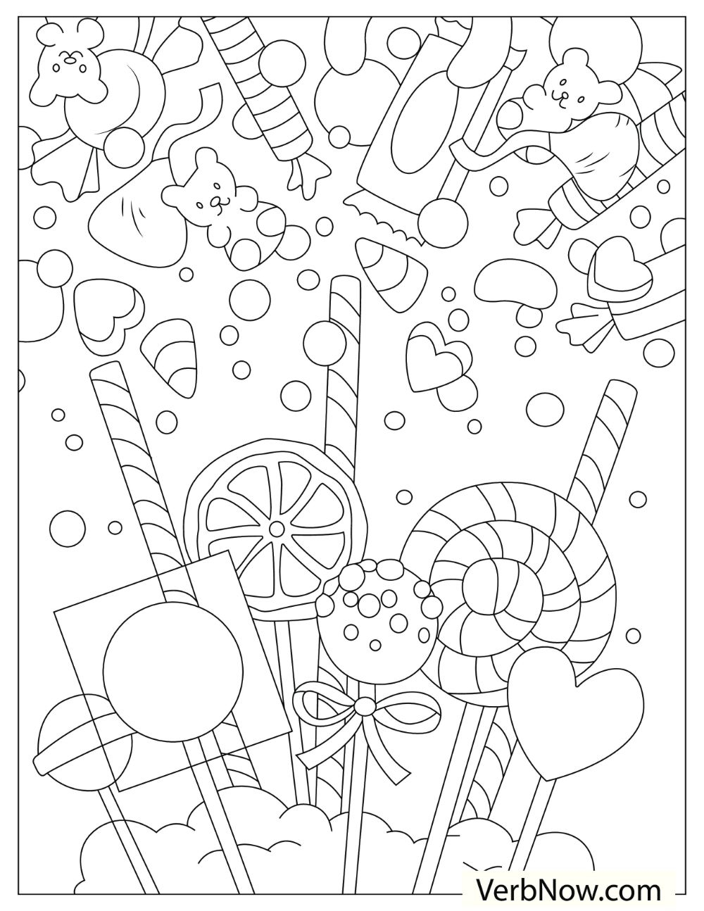Cotton Candy Coloring Pages