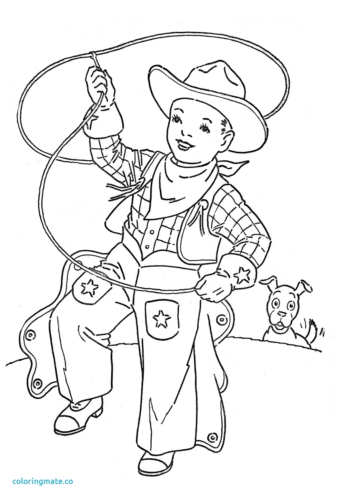 Printable Cowgirl Coloring Pages