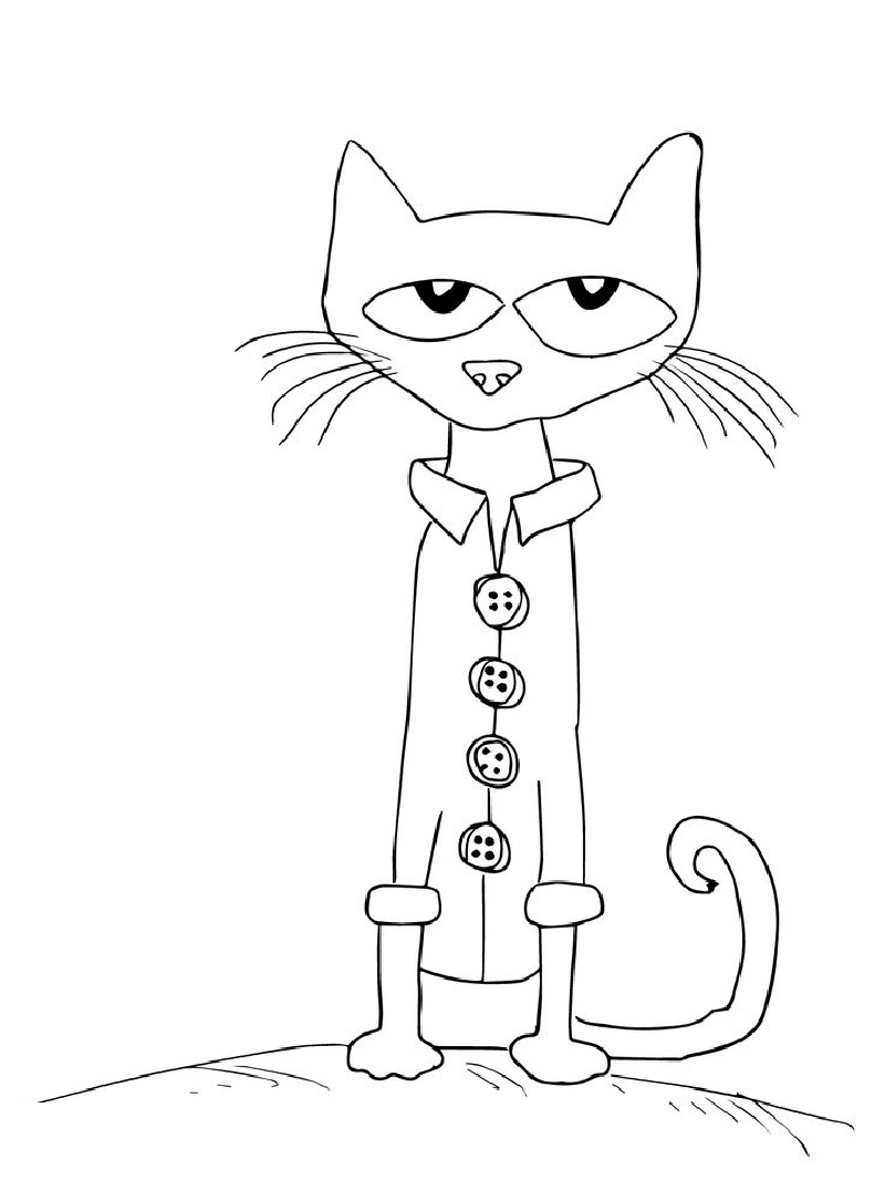 Pete The Cat Coloring Page