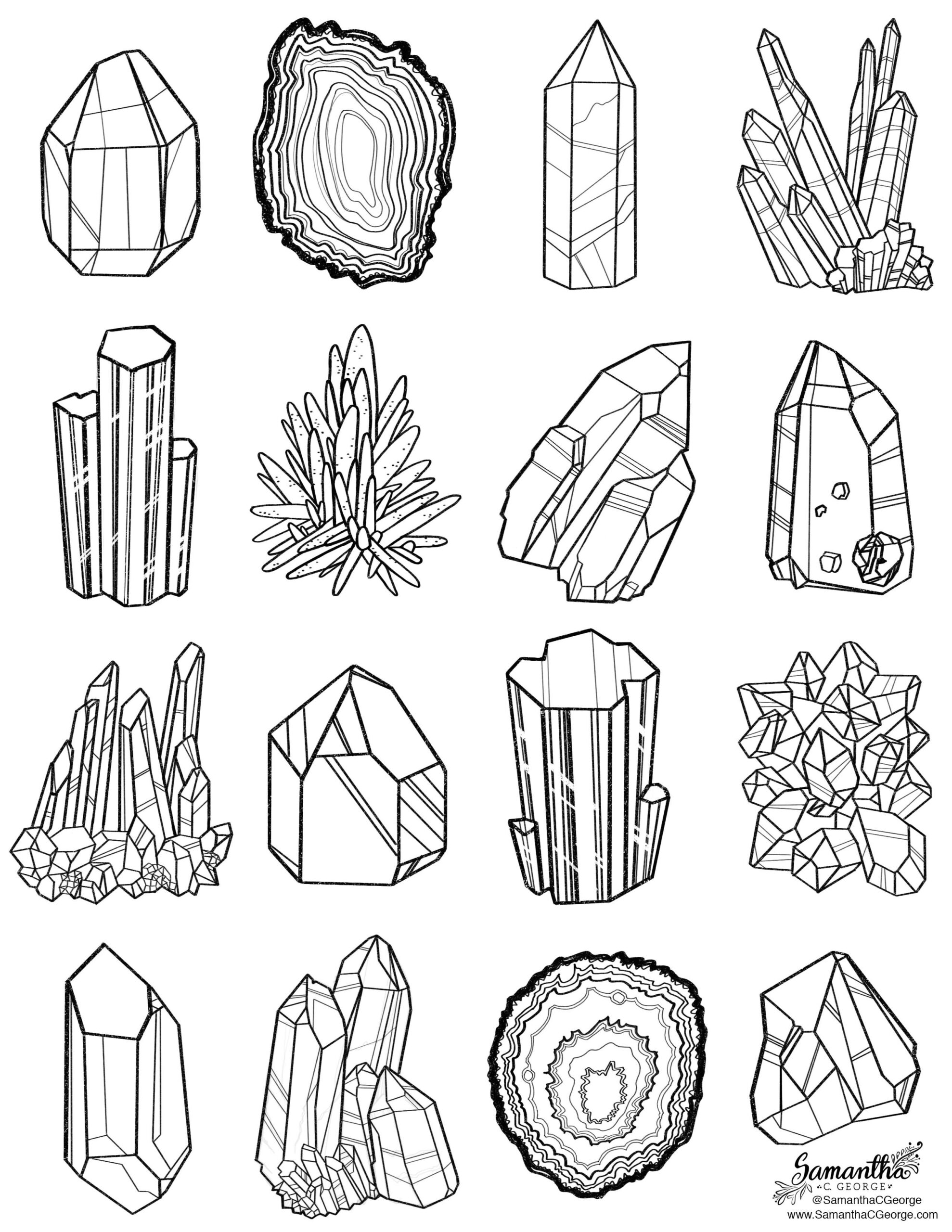 Crystal Coloring Pages At GetDrawings Free Download