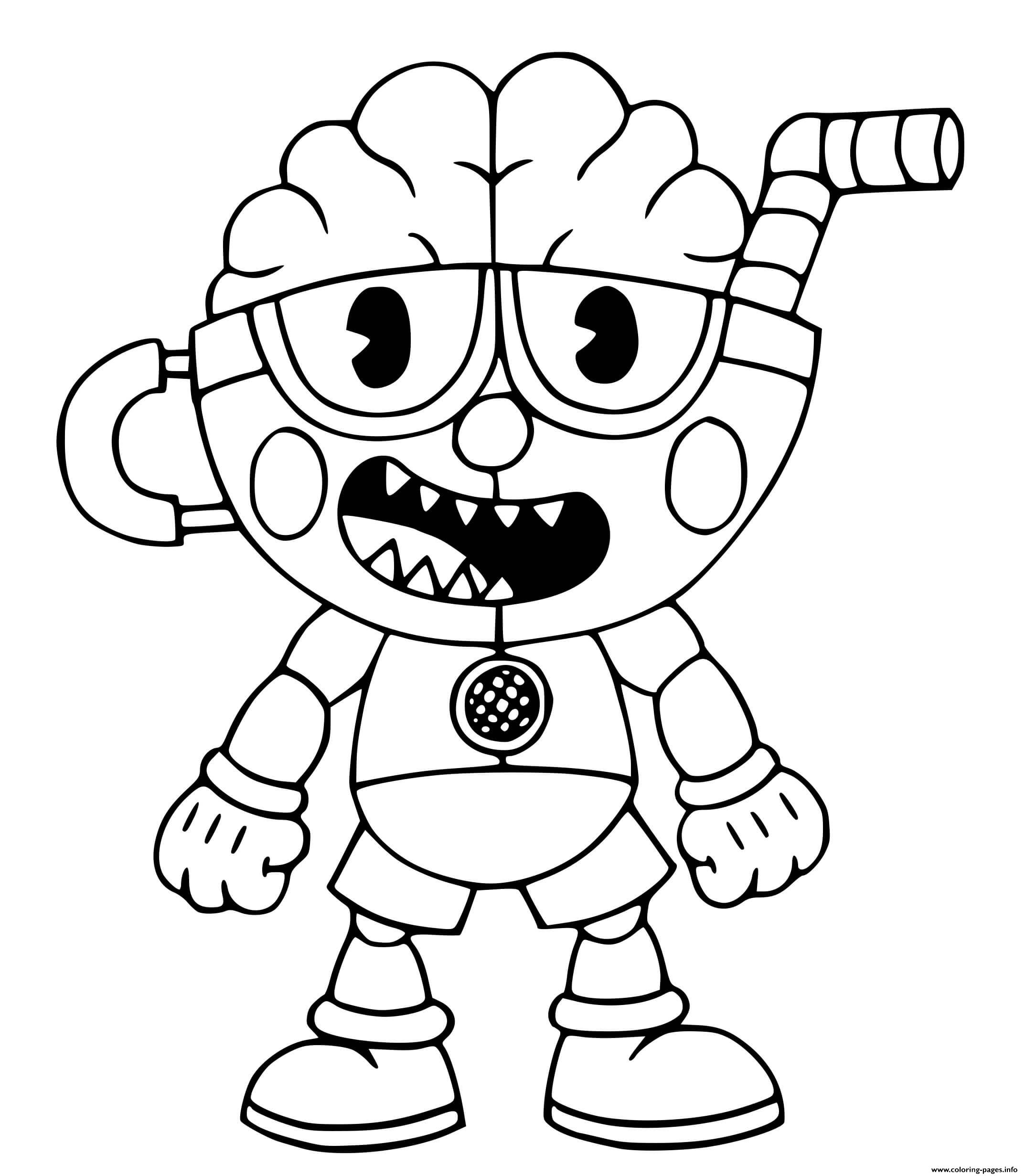 Cuphead Coloring Page Printable