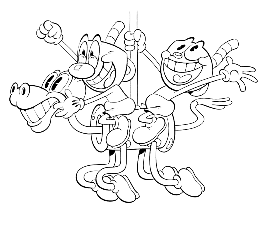 Cuphead Coloring Page Printable